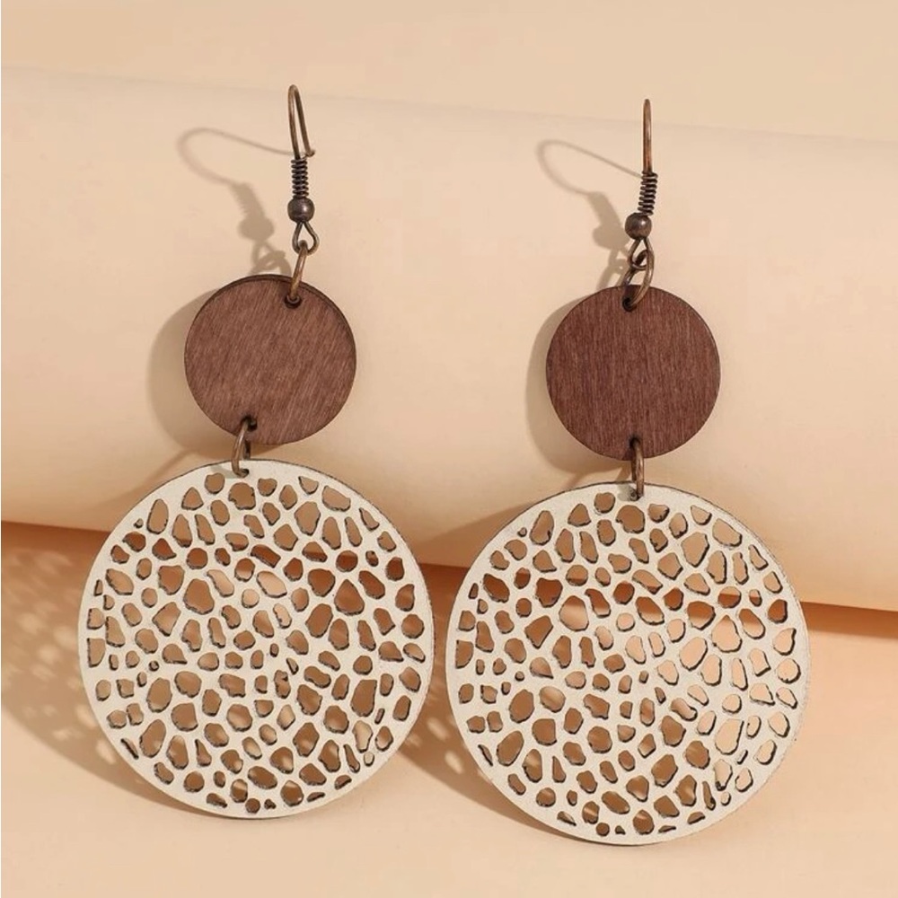 🆕 Wooden Drop Earrings